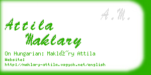attila maklary business card